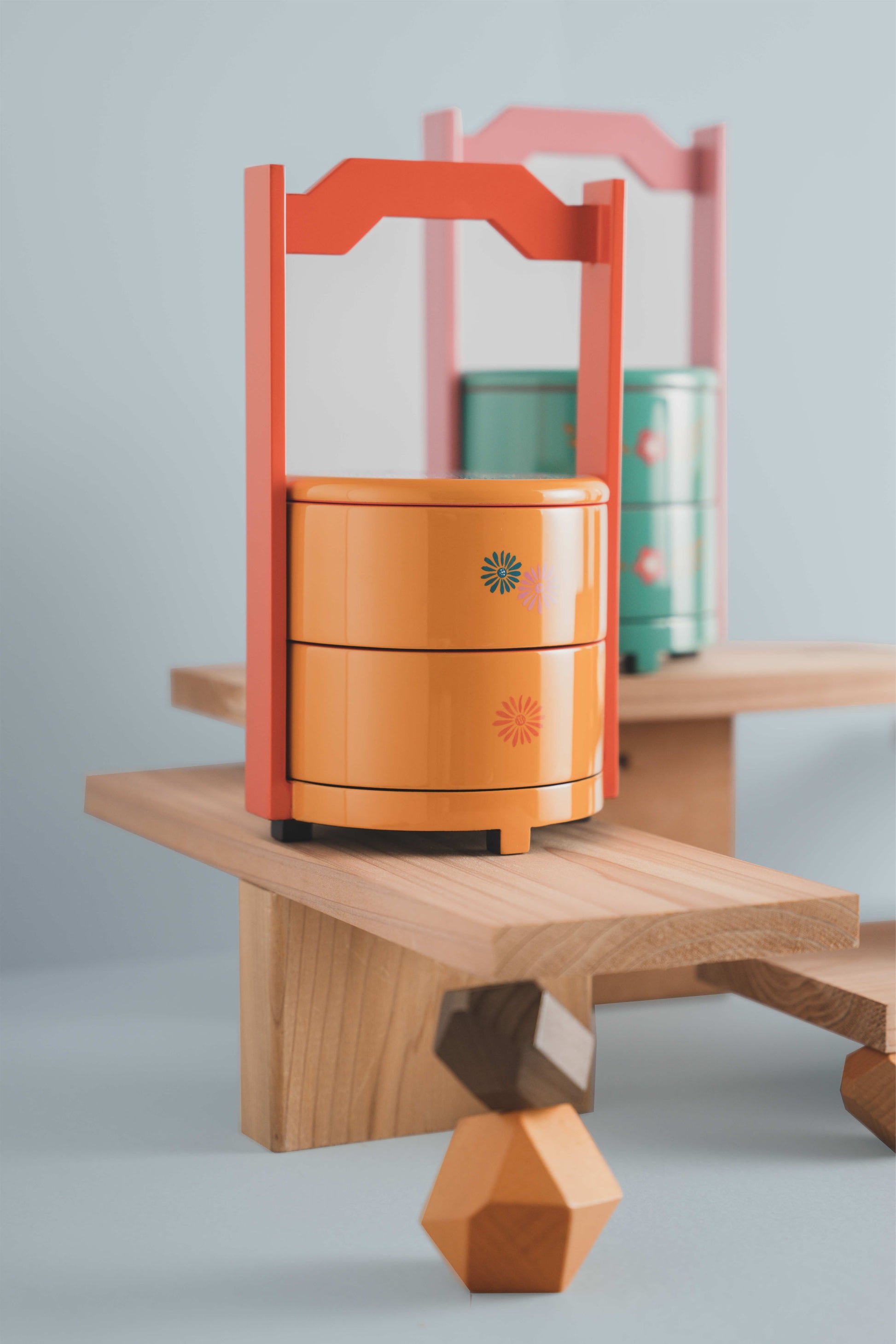 Breathing Batik - Geometry A 2-Tier Tiffin