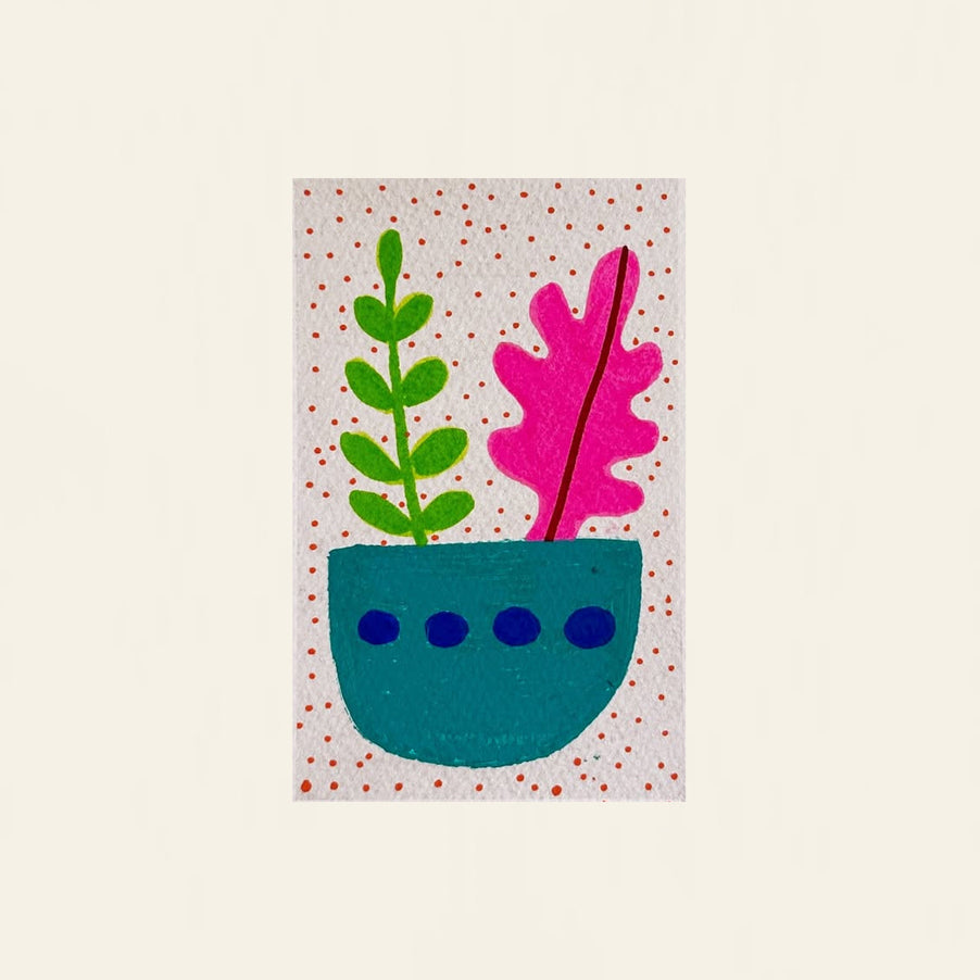 Small Tea Towel - Potted Plants