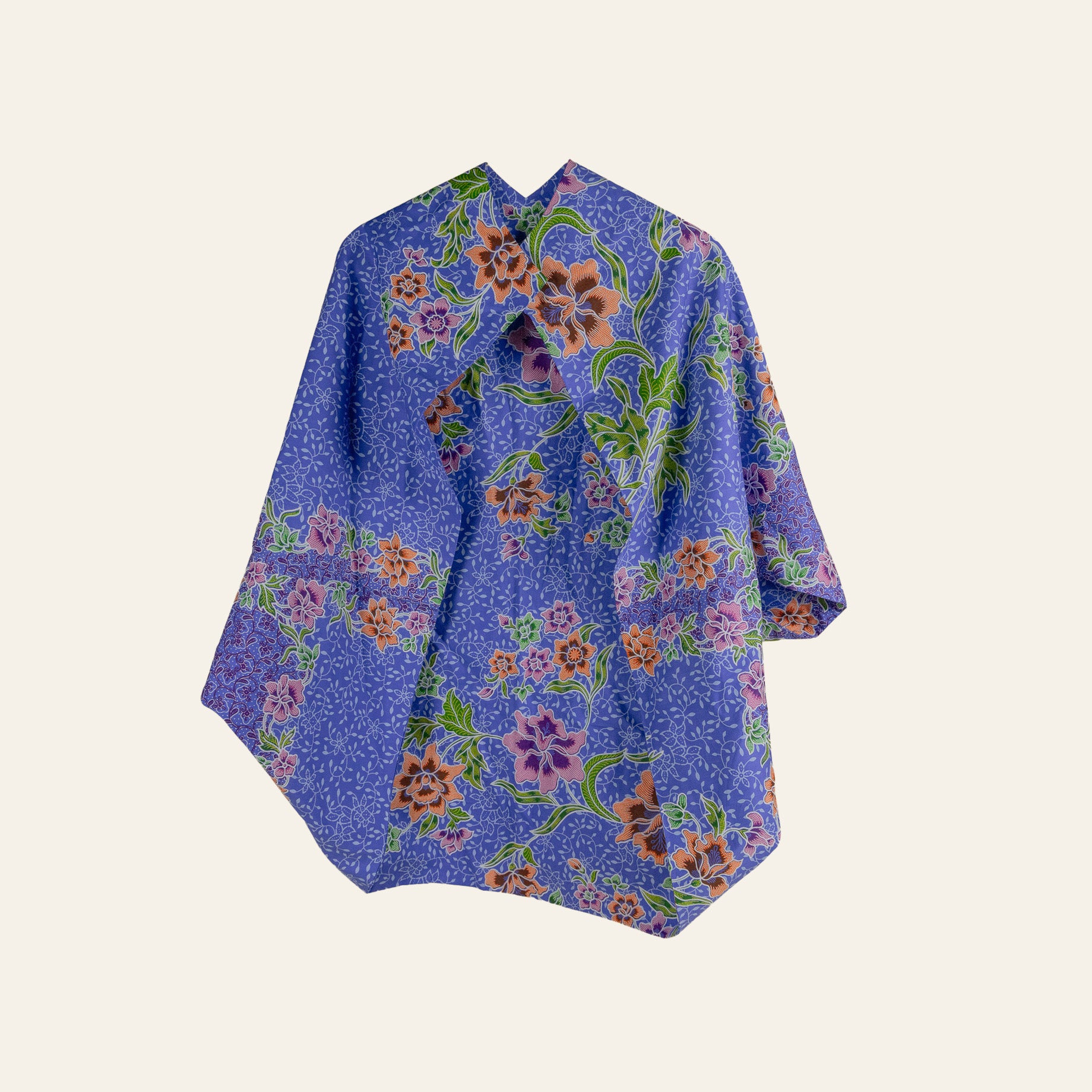 Reversible Batik Cardigan Blue Batik