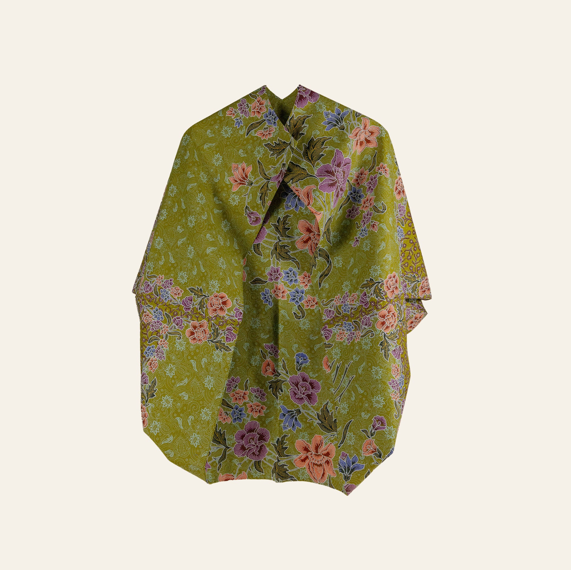 Reversible Batik Cardigan Green Batik