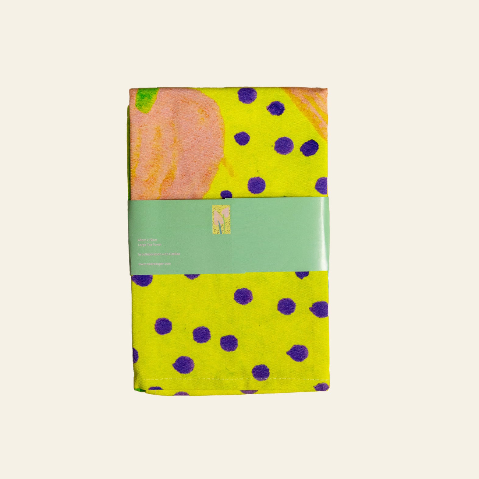 Large Tea Towel - Petal Dots