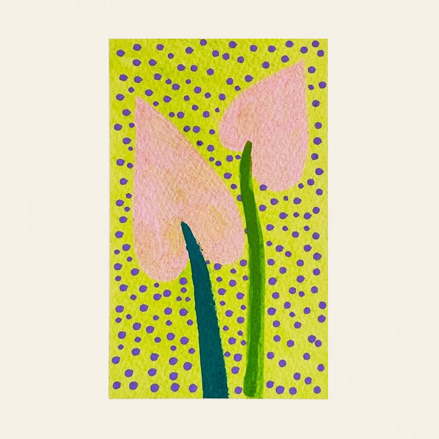 Large Tea Towel - Petal Dots