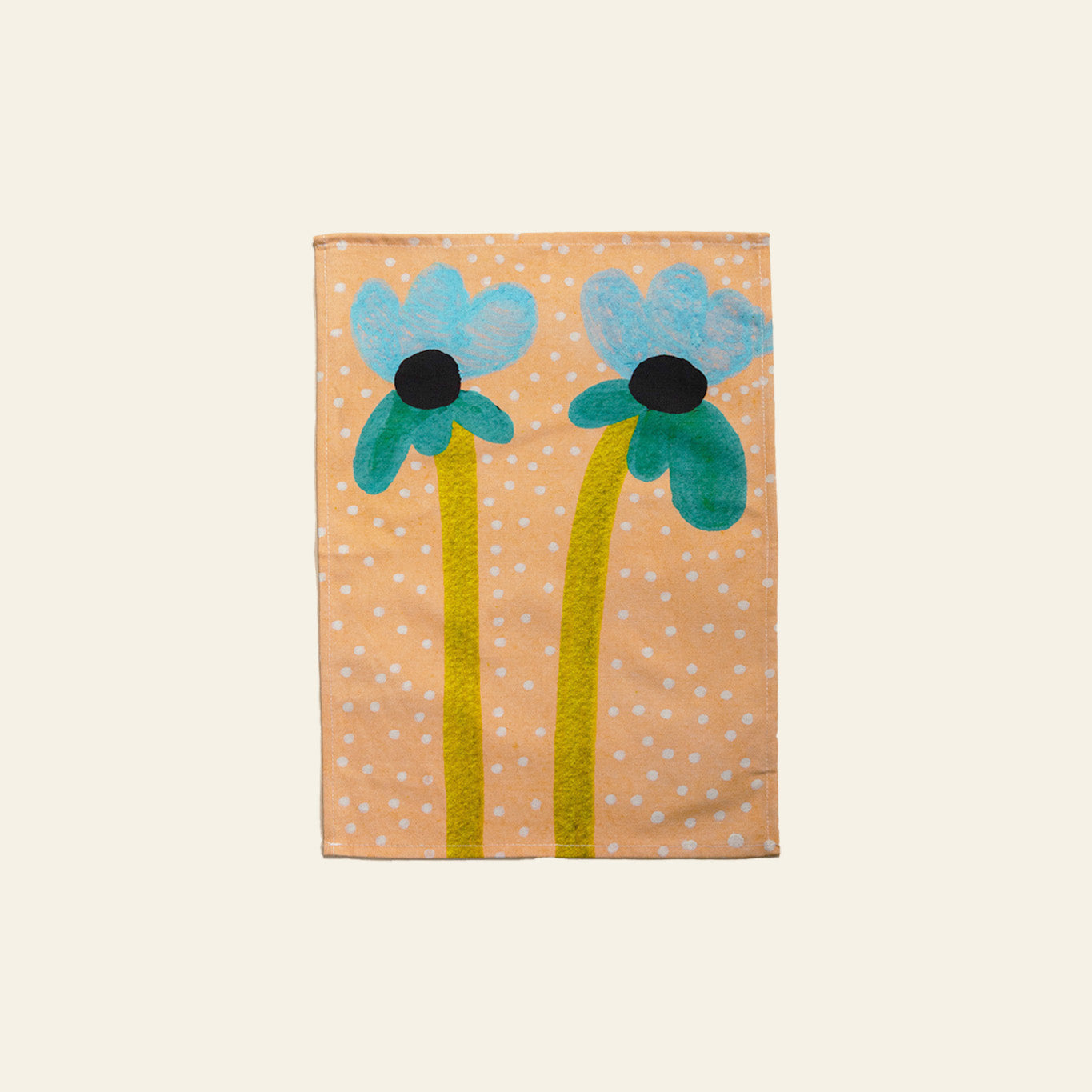 Small Tea Towel - Twin Flowers
