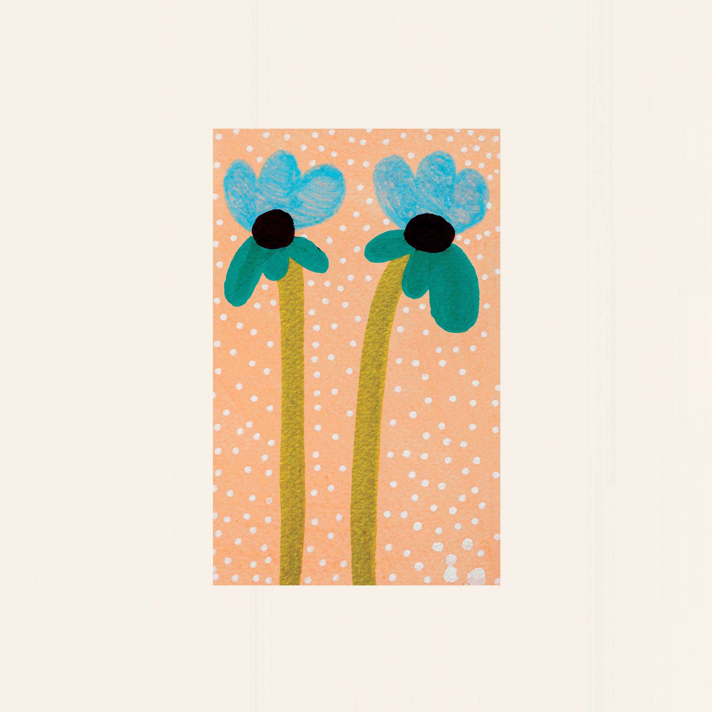 Small Tea Towel - Twin Flowers