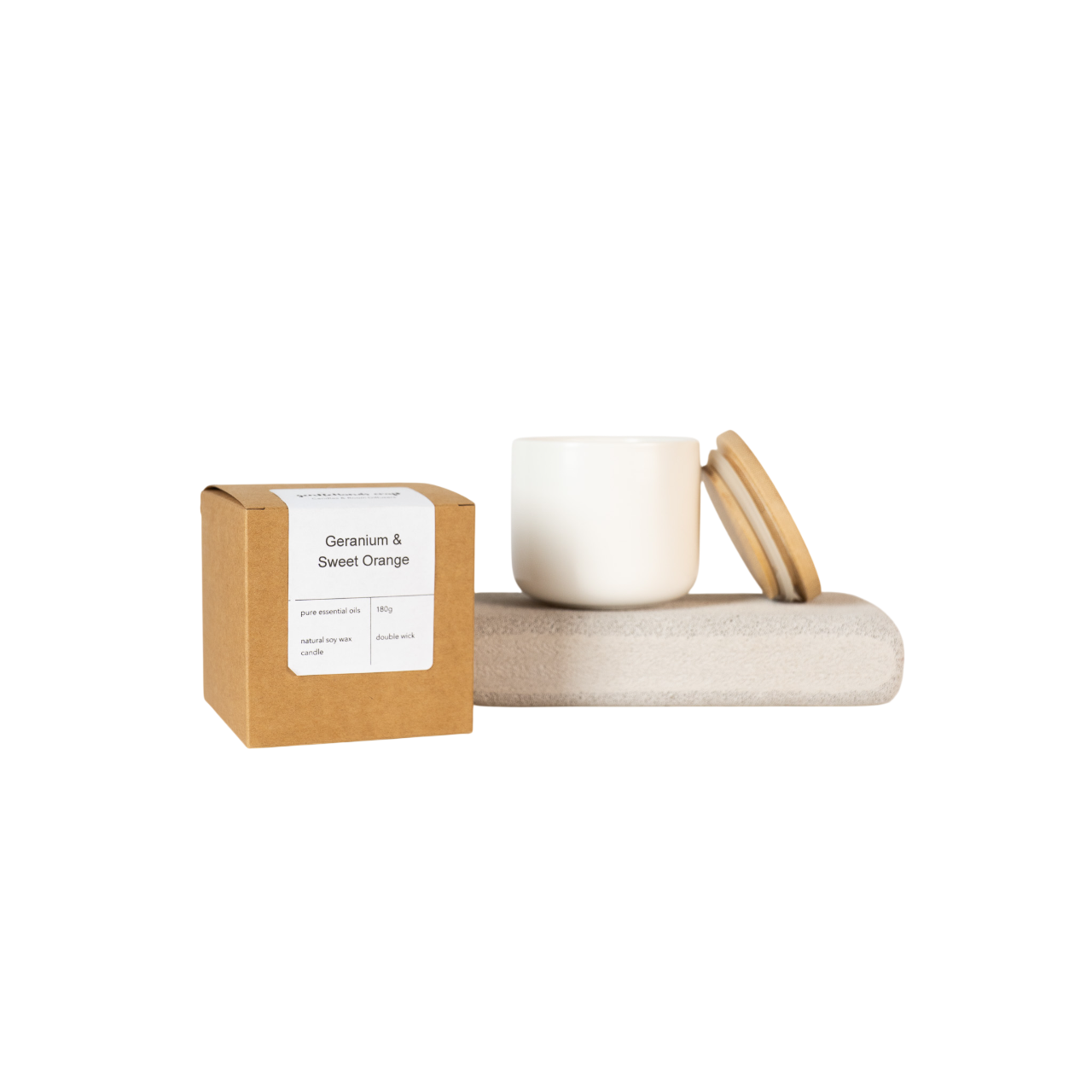 Geranium & Sweet Orange 100% Pure Essential Oils Candle