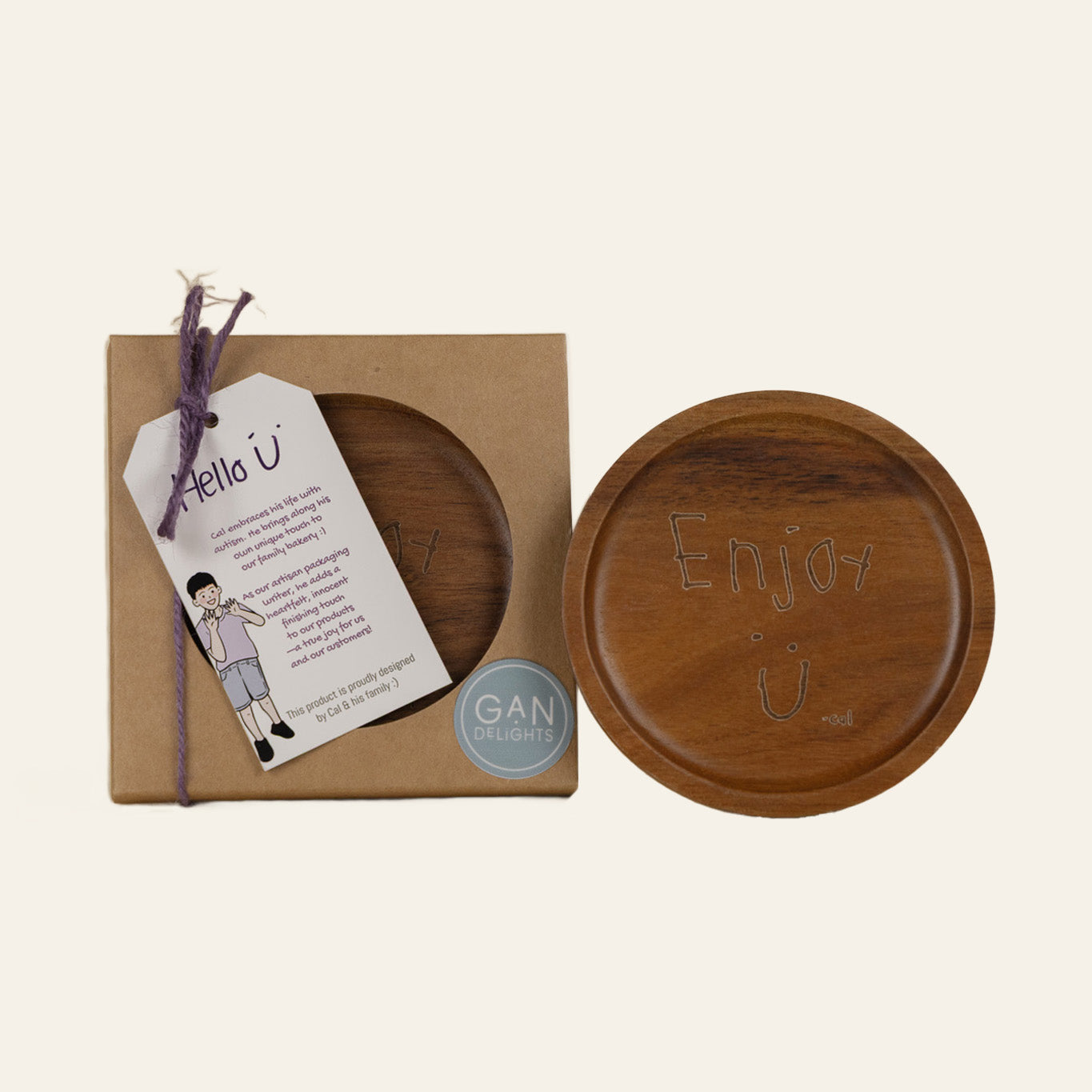 Enjoy Coaster - Acacia Wood