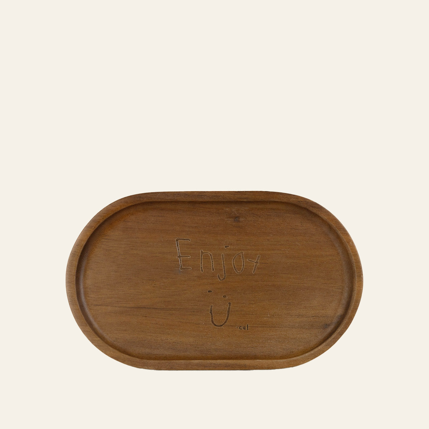 Enjoy:) Plate - Acacia Wood