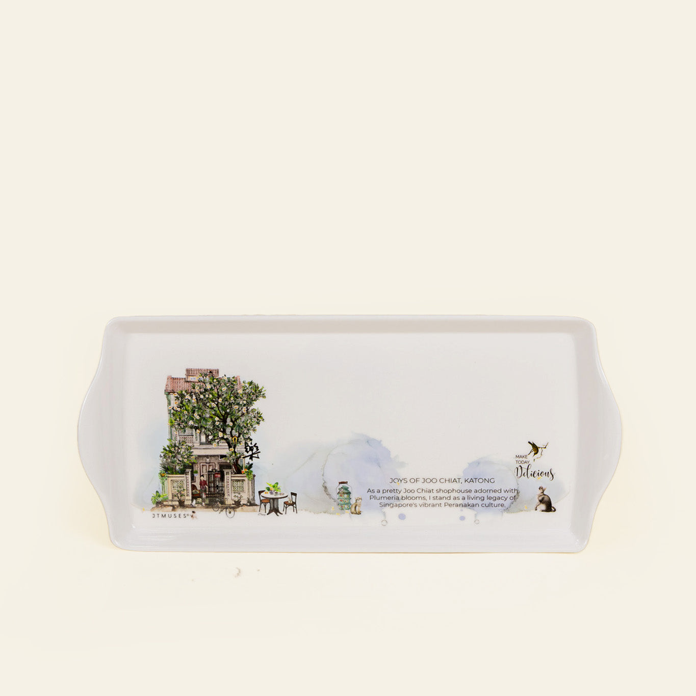 Rectangular Breakfast Melamine Tray 13.4 inch