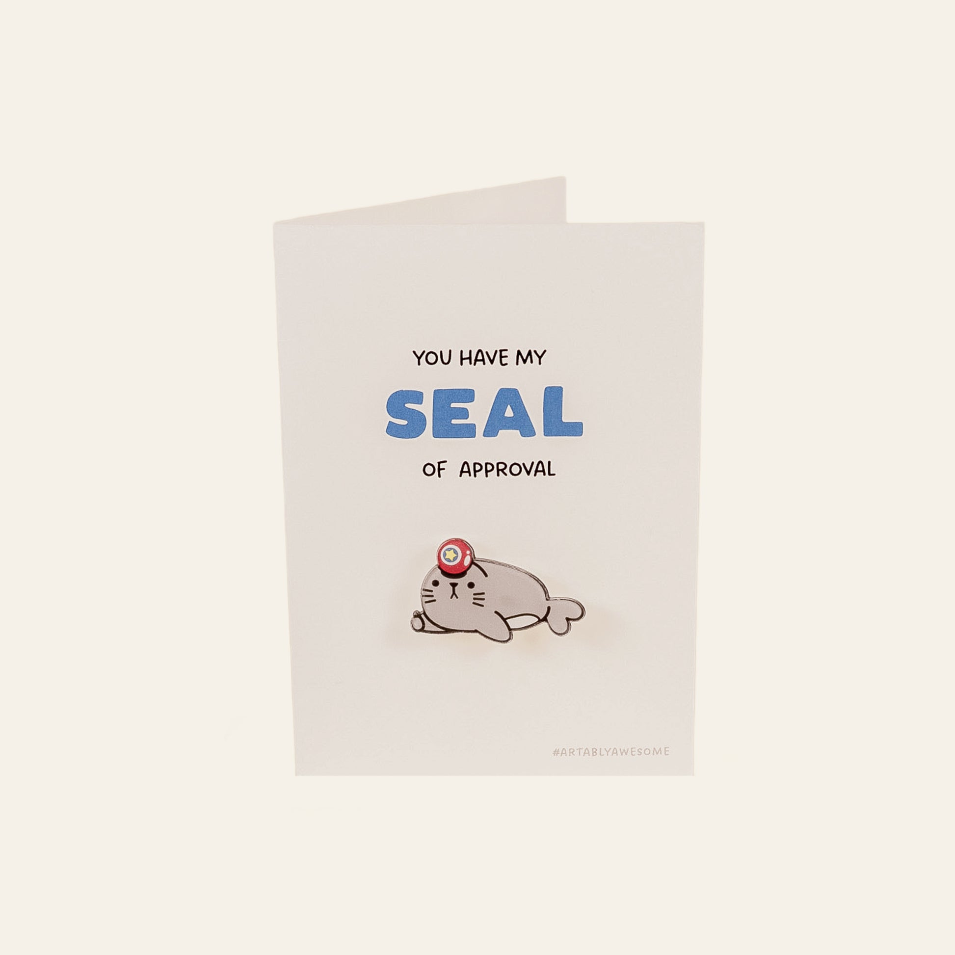 Pin Badge Card (Wellness Collection) - Seal