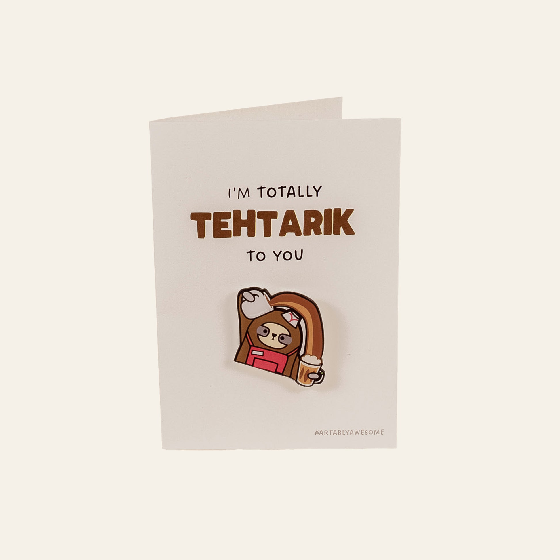 Pin Badge Card (Hawker Collection) - Teh Tarik