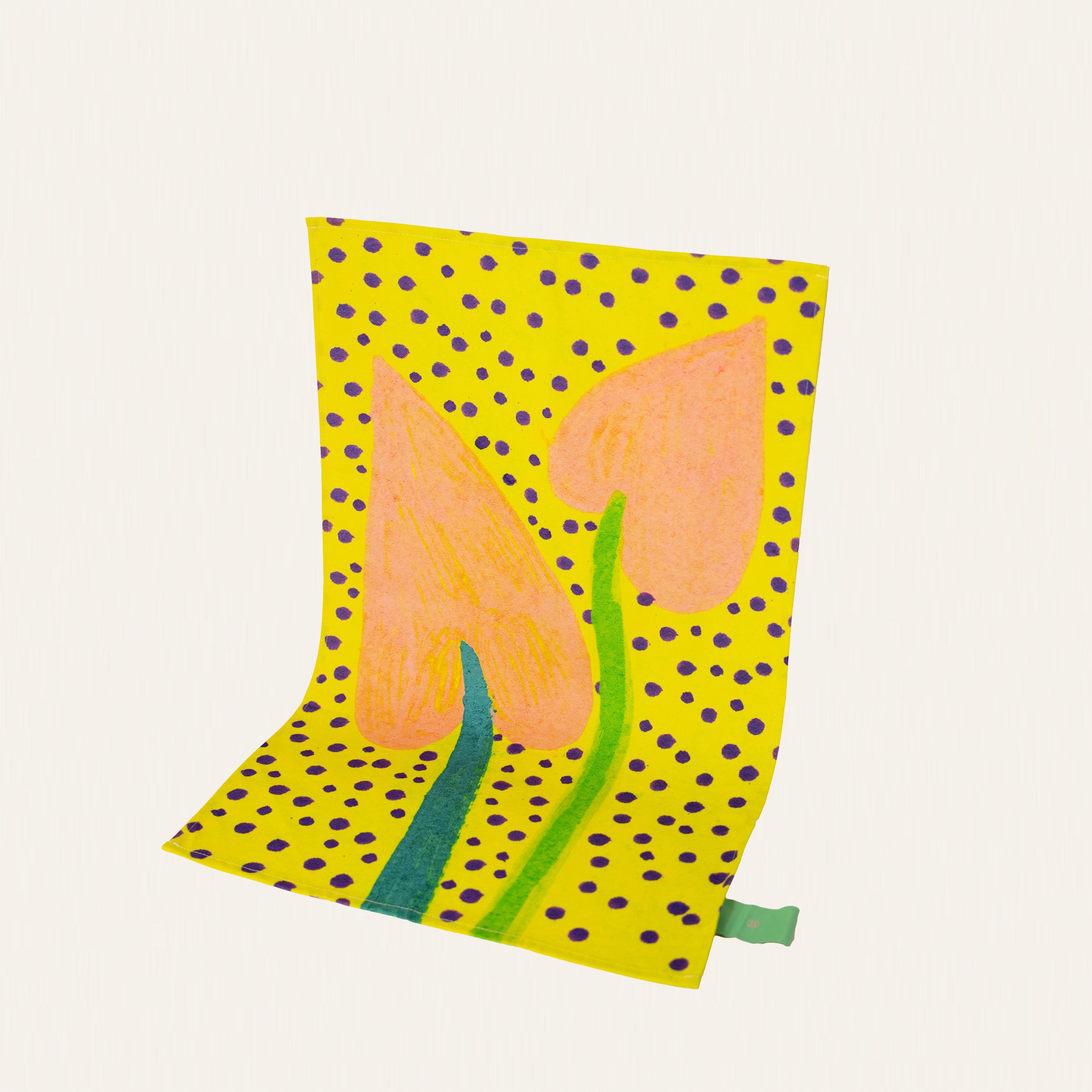 Large Tea Towel - Petal Dots